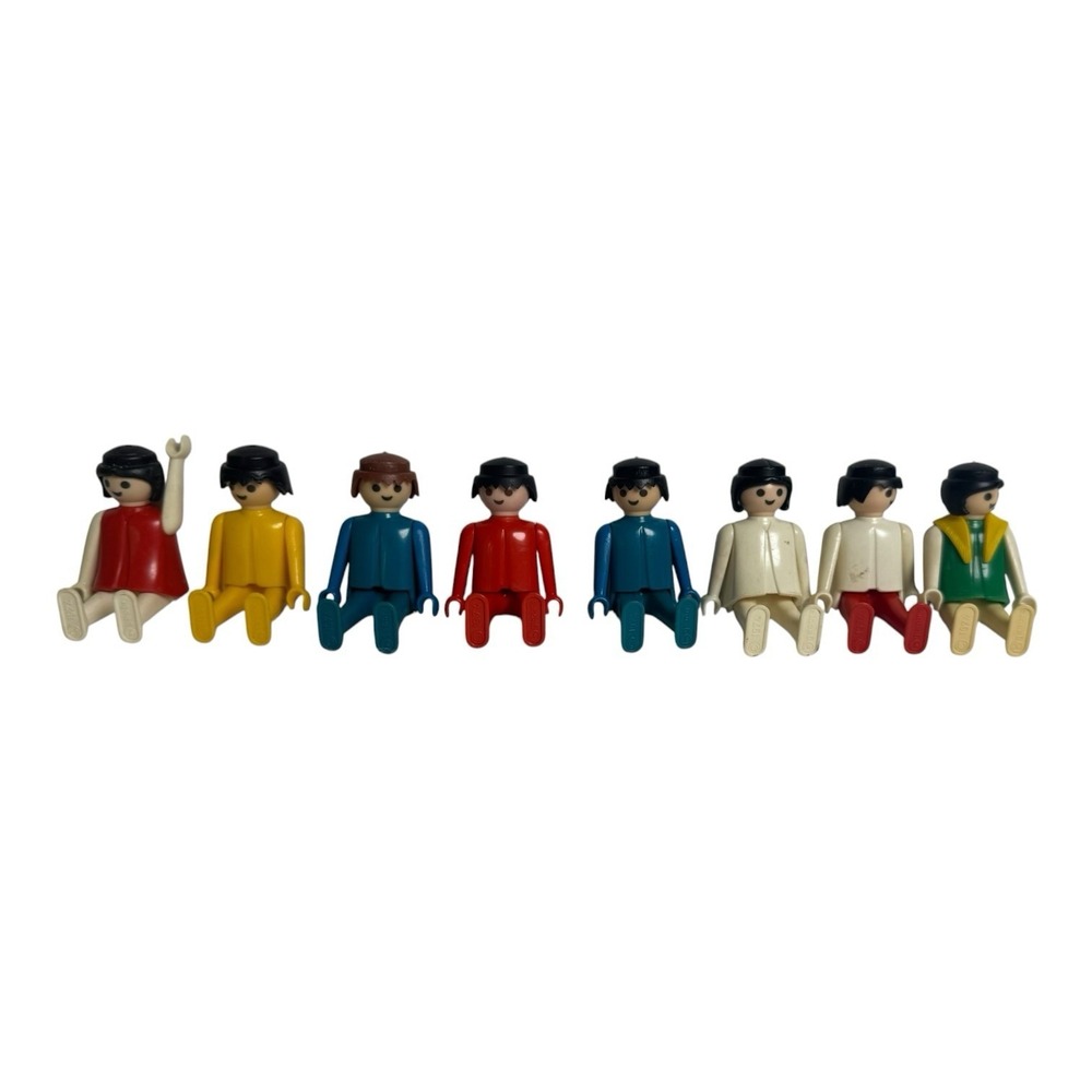 Lot of 8 Vintage 1974 Playmobil Geobra Figures